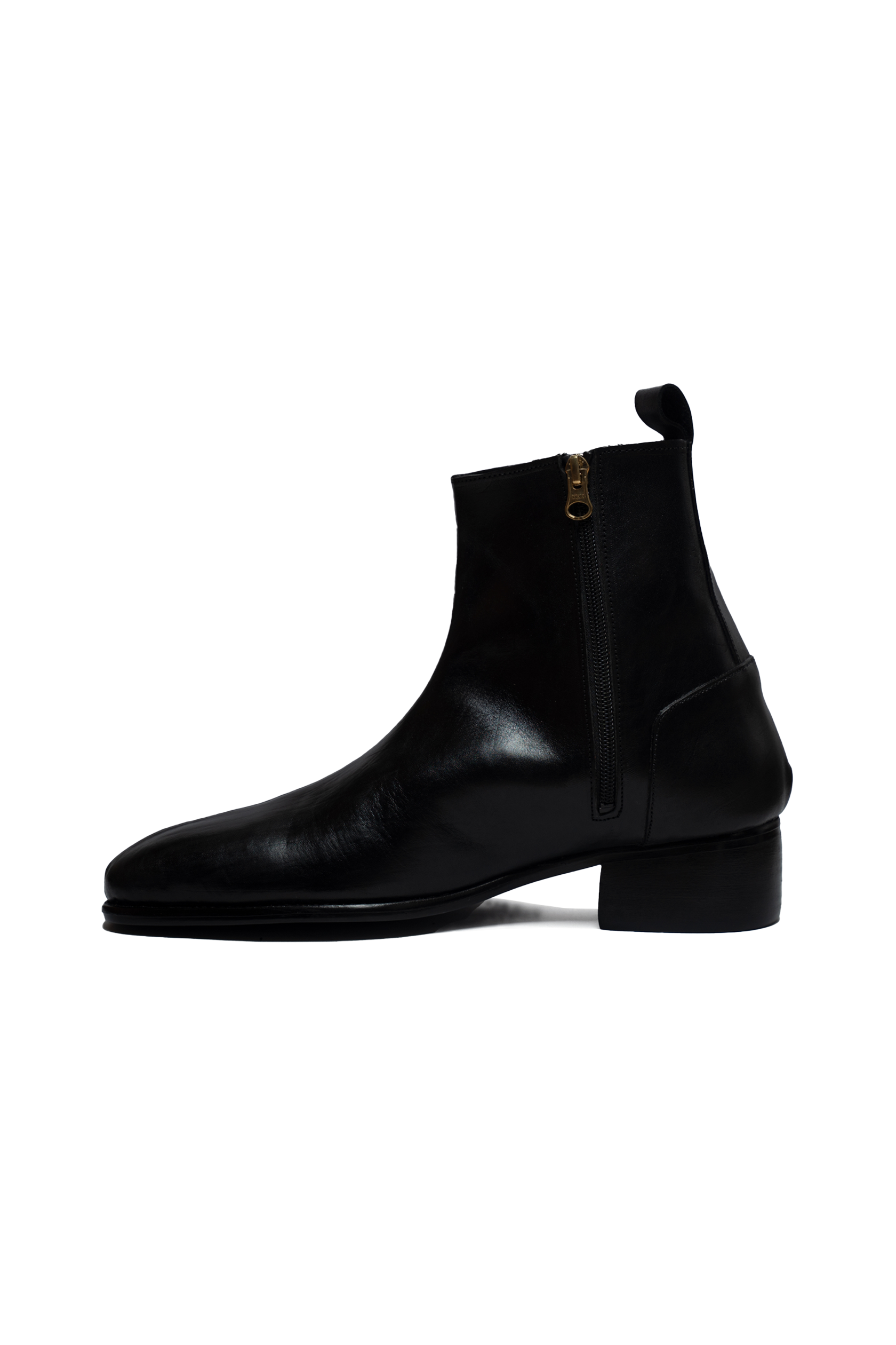 【美品】nil admirari Back Zip Boots 42/BLACK MA+ - Men Short Back Zipper Boot W/Embossment – Atelier New York