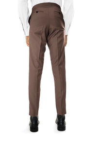 Wool Drawstring Pants in Brown