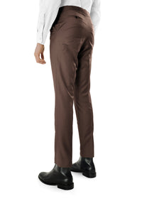 Wool Drawstring Pants in Brown