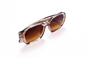 Ajadi Square Frame Sunglasses in Brown