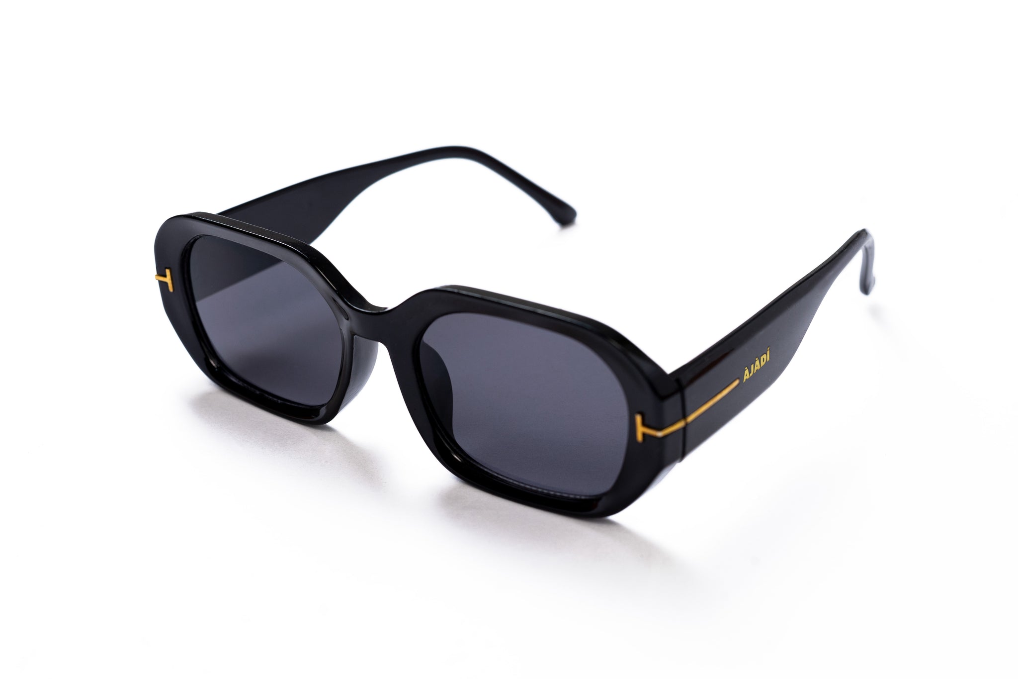 Ajadi Square Frame Sunglasses in Black