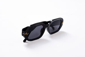 Ajadi Square Frame Sunglasses in Black