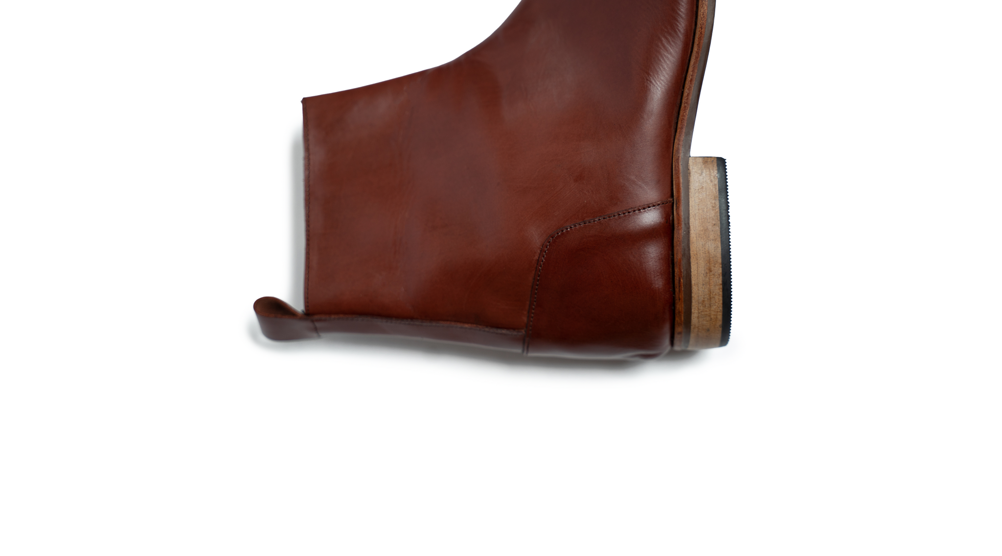 Ajadi Boots in Brown Leather with Side Zipper and Brown Leather Soles