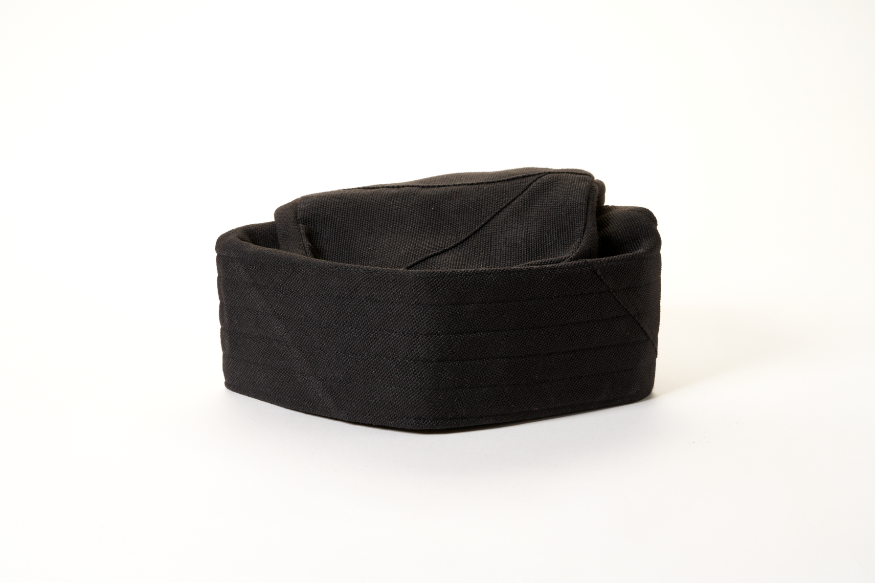 Traditional Hand Woven Cotton Gobi Fila Hat in Black