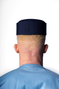 Traditional Hand Woven Cotton Awolowo Fila Hat in Navy