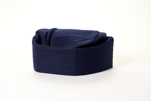 Traditional Hand Woven Cotton Gobi Fila Hat in Navy