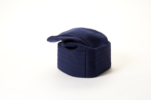 Traditional Hand Woven Cotton Gobi Fila Hat in Navy