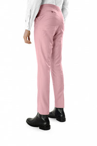 Wool Drawstring Pants in Pink