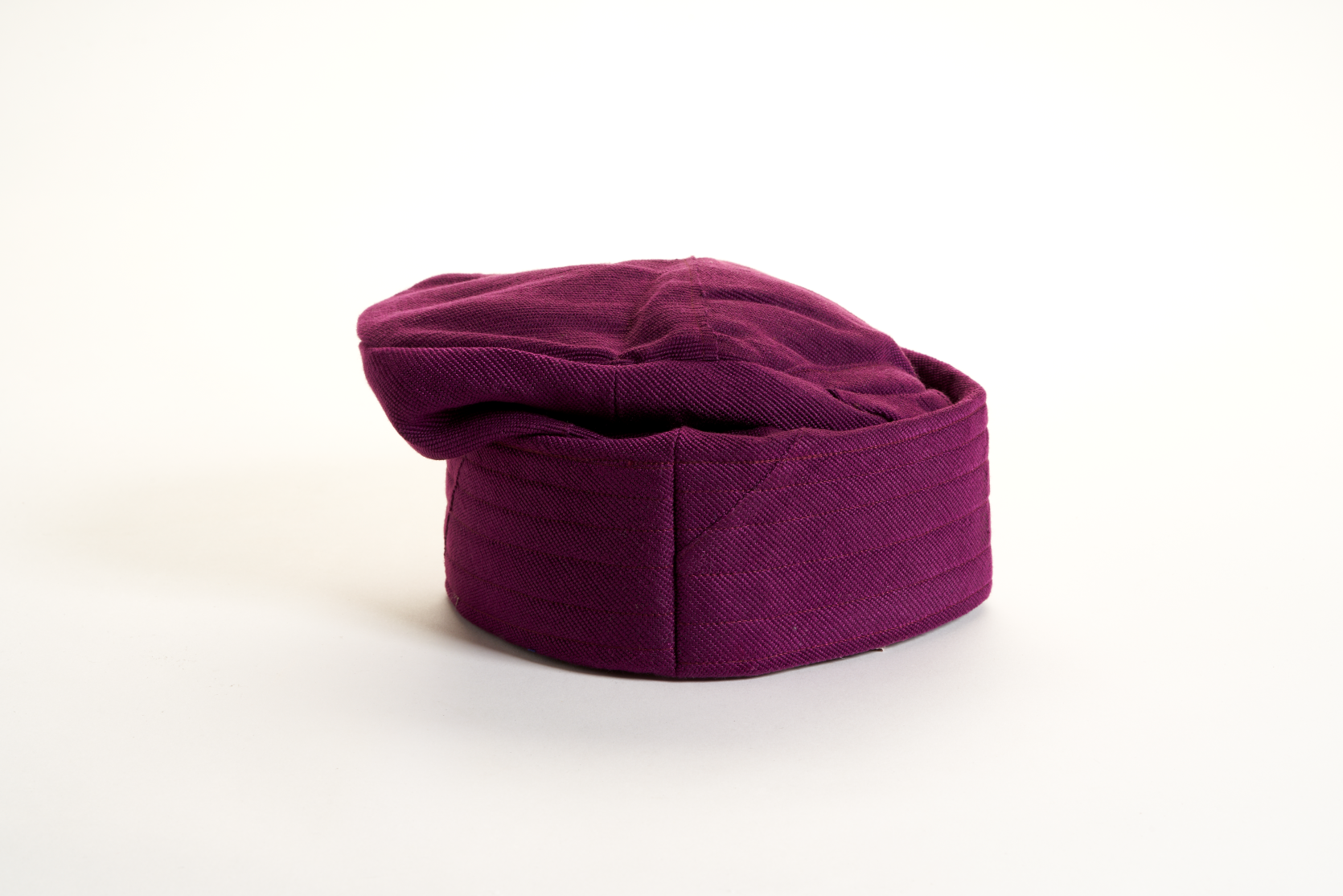 Traditional Hand Woven Cotton Gobi Fila Hat in Purple
