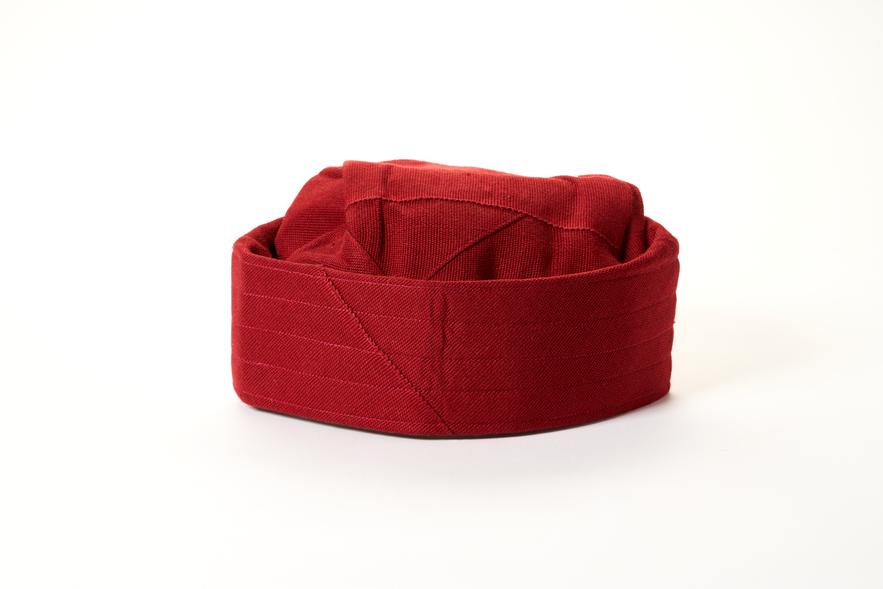 Traditional Hand Woven Cotton Gobi Fila Hat in Red