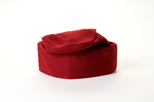 Traditional Hand Woven Cotton Gobi Fila Hat in Red