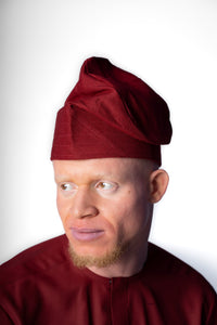 Traditional Hand Woven Cotton Gobi Fila Hat in Red