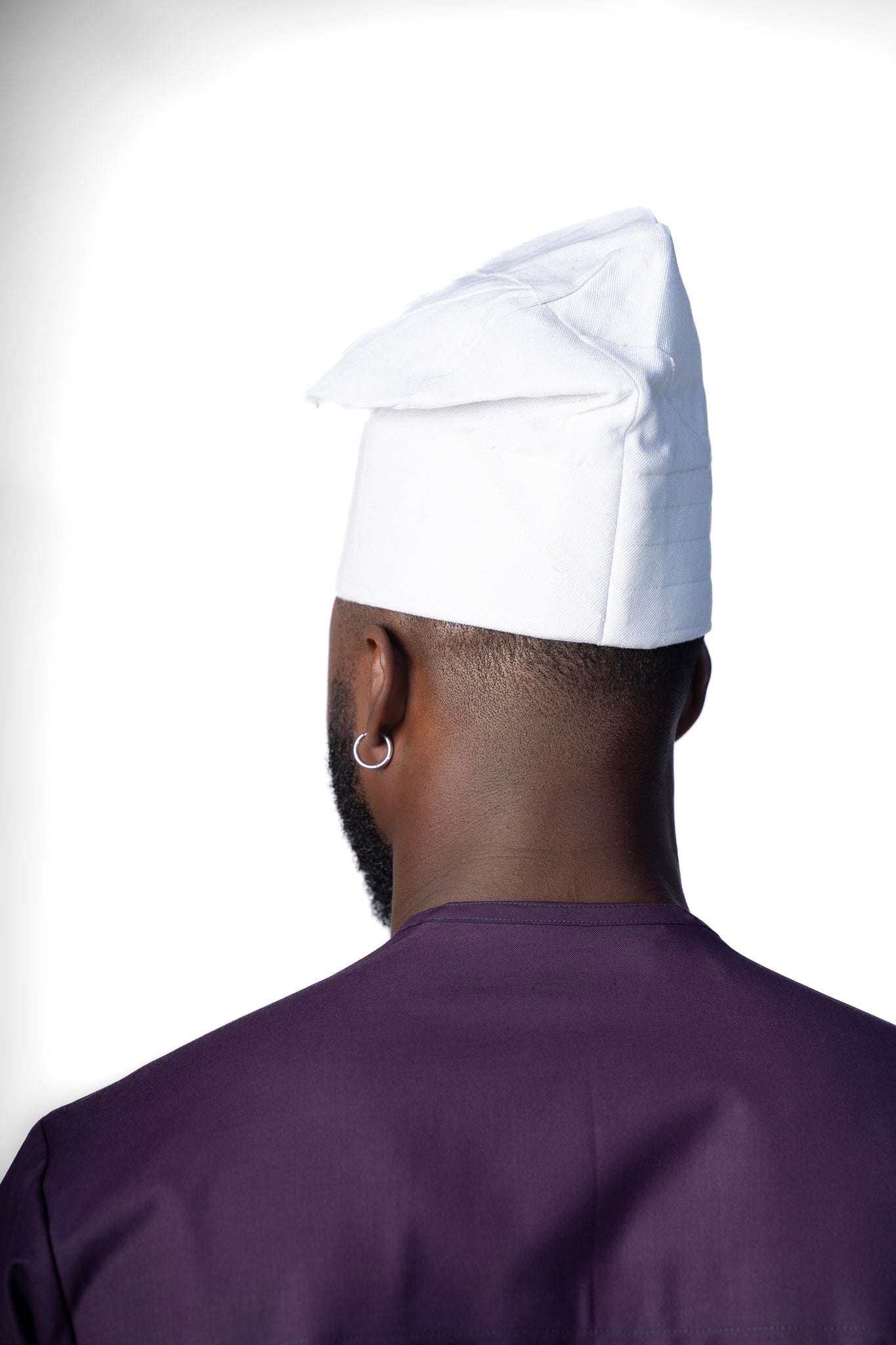 Traditional Hand Woven Cotton Gobi Fila Hat in White